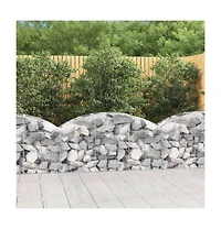 Arched Gabion Basket 59.1"x19.7"x23.6"/31.5" Galvanized Iron