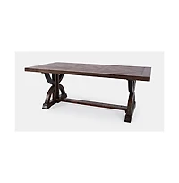 Fairview Transitional Herringbone Distressed Acacia Coffee Table