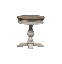 Round Pedestal Chair Side Table