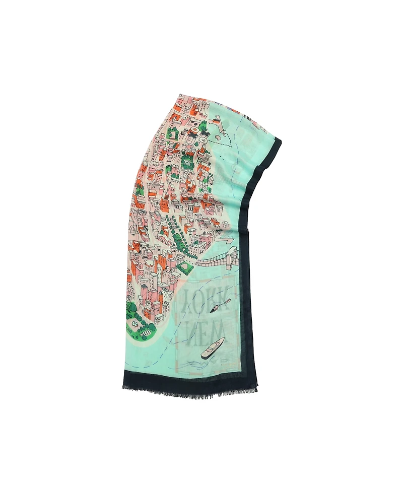 Kate Spade New York Women's Map Oblong Scarf