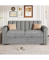 Convertible Soft Cushion Sofa Pull Bed ,for Two People to Sit On