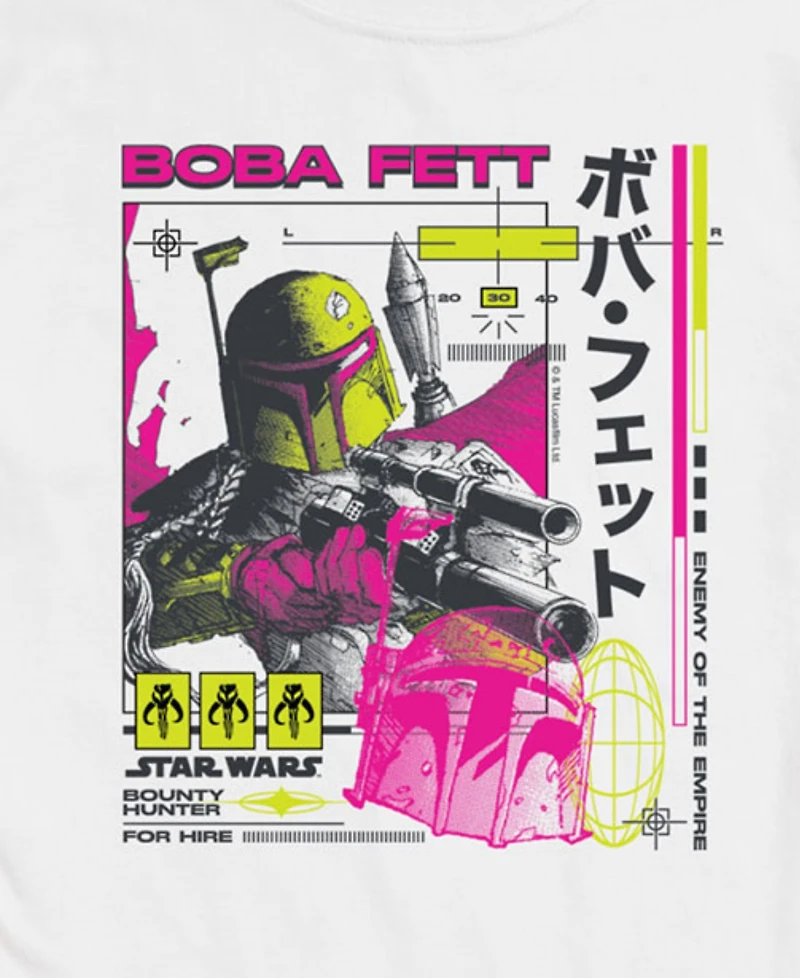 Airwaves Men's Star Wars Boba Fett Short Sleeve T-Shirt
