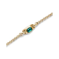 UNOde50 Green Crystal Chain Bracelet
