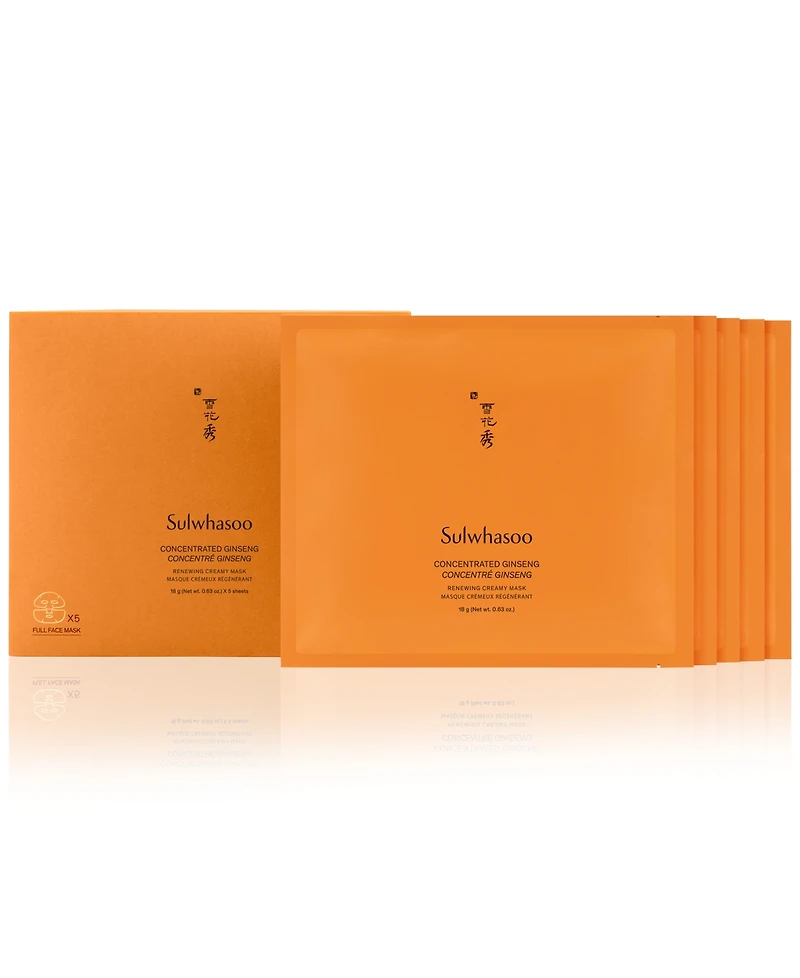 Sulwhasoo Concentrated Ginseng Renewing Mask, 5-Pk.