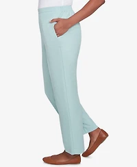 Alfred Dunner Women's Kensington Gardens Relaxed Linen Short Length Pants