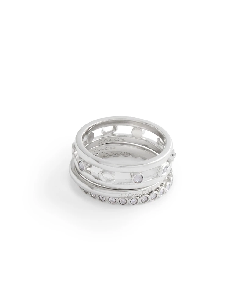 Coach Faux Stone Signature C Open Ring