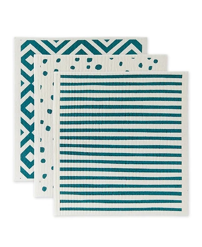 Design Imports Swedish Dishcloth 3 Pack Set, 7.75" x 6.75"
