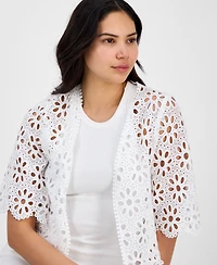 Robbie Bee Women's Lace Detail Shrug Jacket