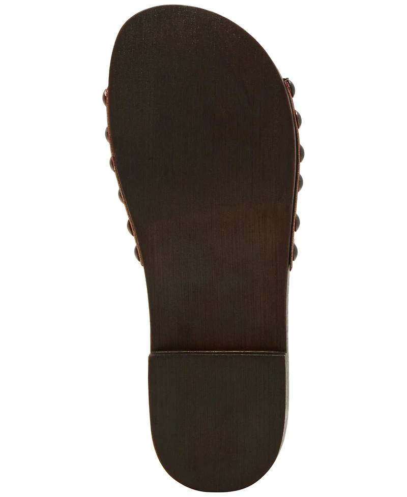 Steve Madden Women's Cento Wooden Flatform Slide Sandals