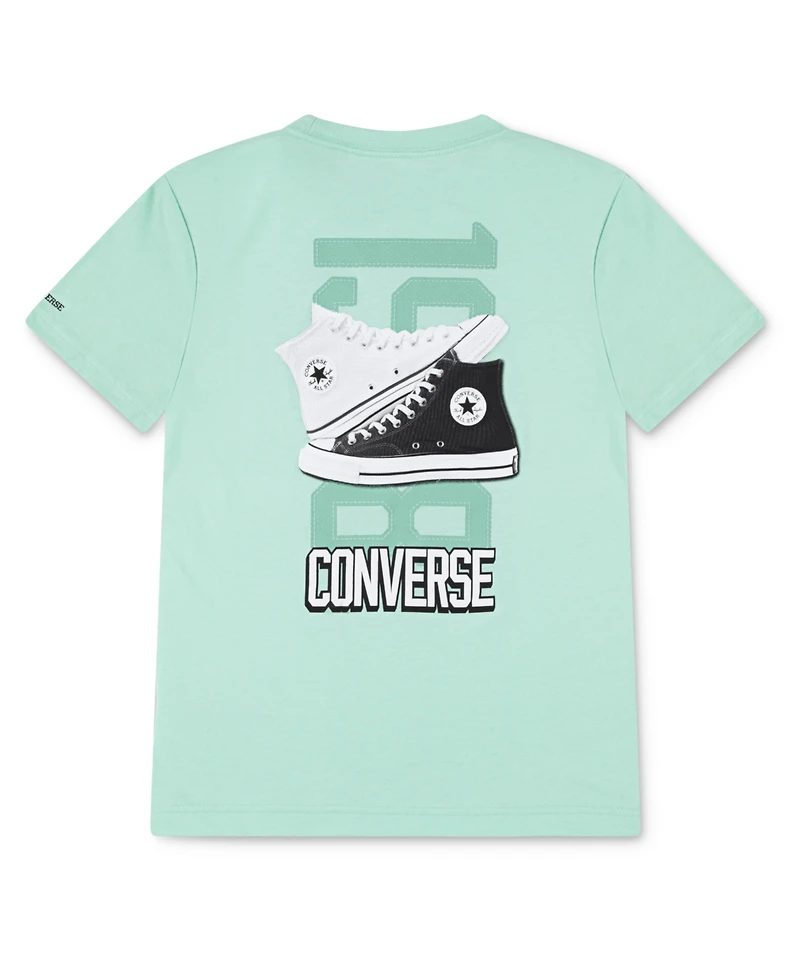 Converse Big Boys Retro Front Back Sneaker T-shirt