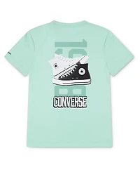 Converse Big Boys Retro Front Back Sneaker T-shirt