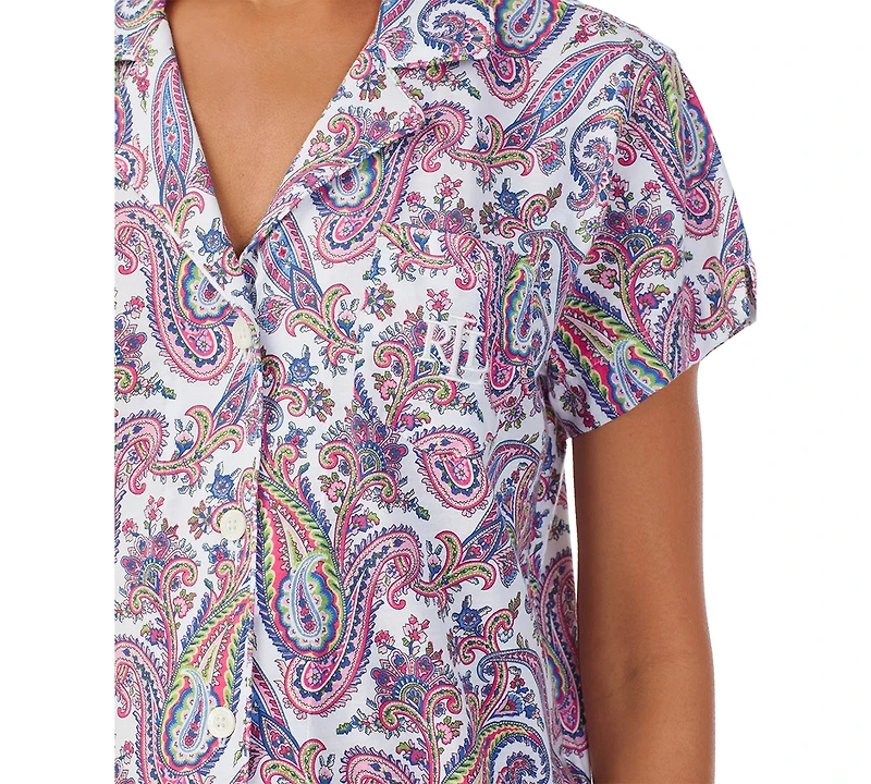 Lauren Ralph Lauren Women's Short-Sleeve Bermuda Pajama Set