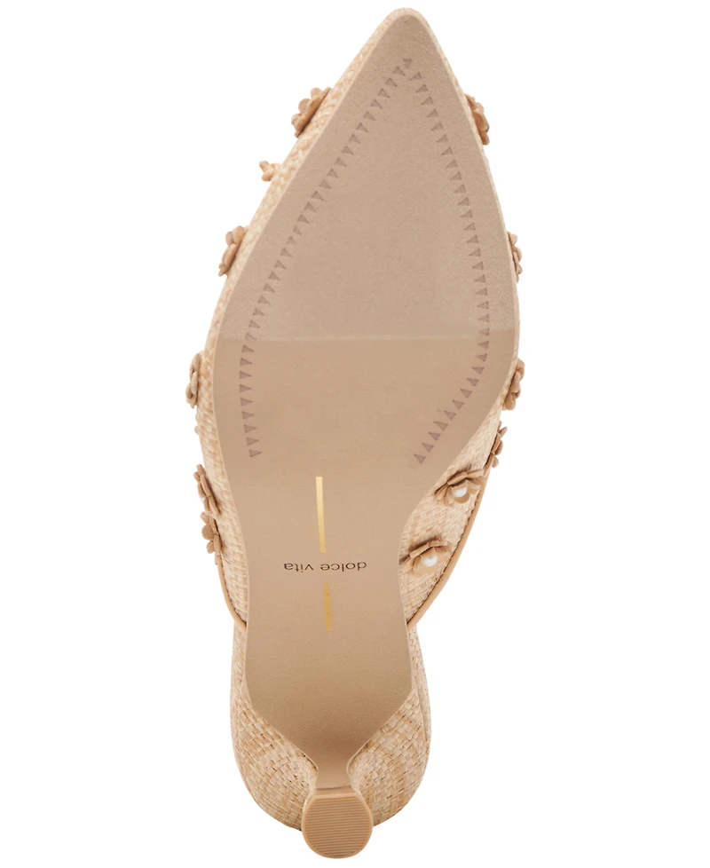 Dolce Vita Women's Camilo Raffia Pointed-Toe Mule Pumps