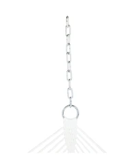 Outdoor 2-Person Quilted Fabric Hammock with Spreader Bars and Freestanding Stand