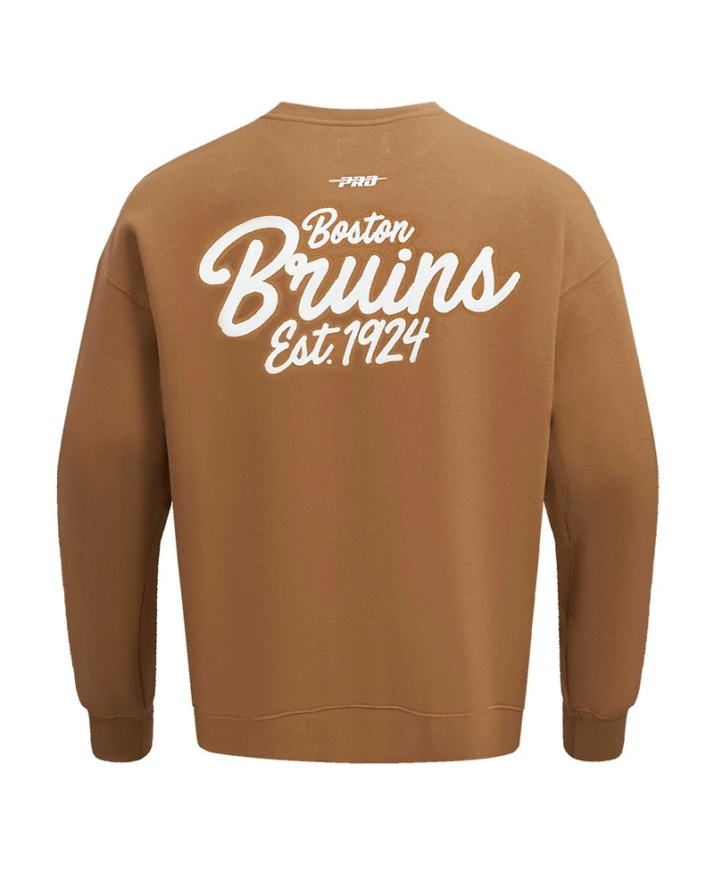 Pro Standard Men's Brown Boston Bruins Paint the City Pullover Sweatshirt