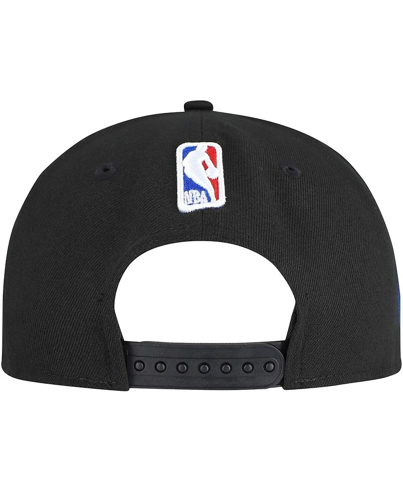 New Era Men's Black Detroit Pistons Jersey Hook Statement Edition 9FIFTY Snapback Hat