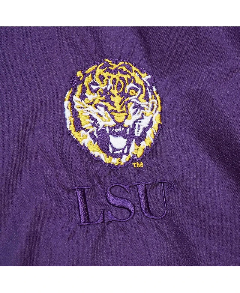 Mitchell & Ness Men's Purple Lsu Tigers Anorak Vintage Logo Half-Zip Hoodie Jacket