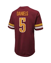 Majestic Men's Jayden Daniels Burgundy Washington Commanders Name Number Oversize Fit T-Shirt