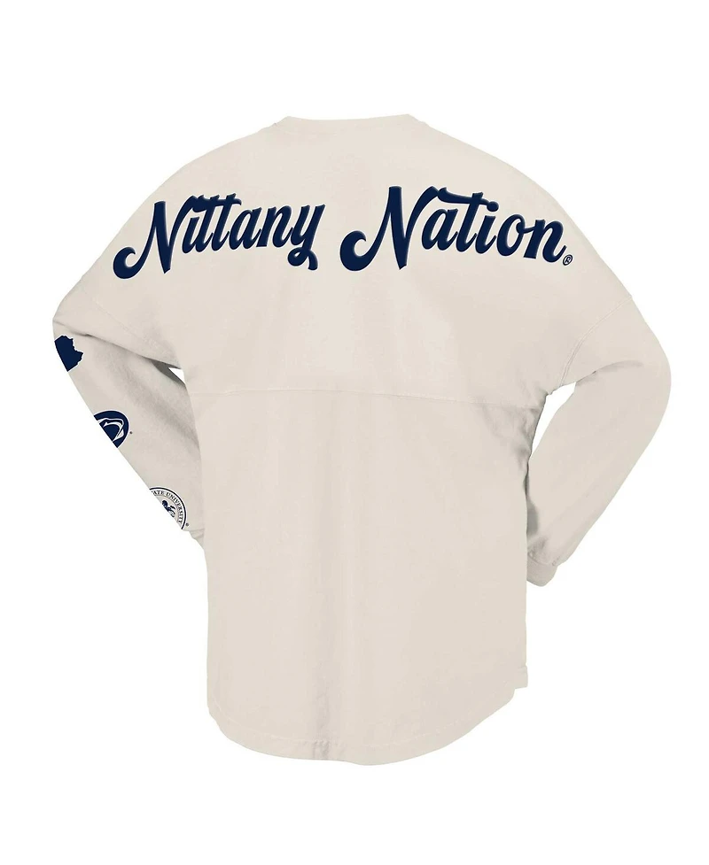 Spirit Jersey Women's Natural Penn State Nittany Lions Local Long Sleeve T-Shirt