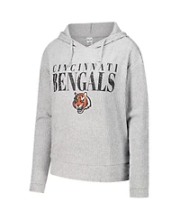 Concepts Sport Women's Gray Cincinnati Bengals Juniper Long Sleeve Hoodie T-Shirt Shorts Set