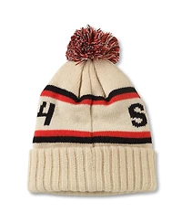 American Needle Men's Cream Ace Hardware Pillow Line Cuffed with Pom Knit Hat