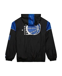 Mitchell & Ness Men's and Women's Black Orlando Magic Hardwood Classics Team Og 3.0 Anorak Half-Zip Windbreaker Jacket