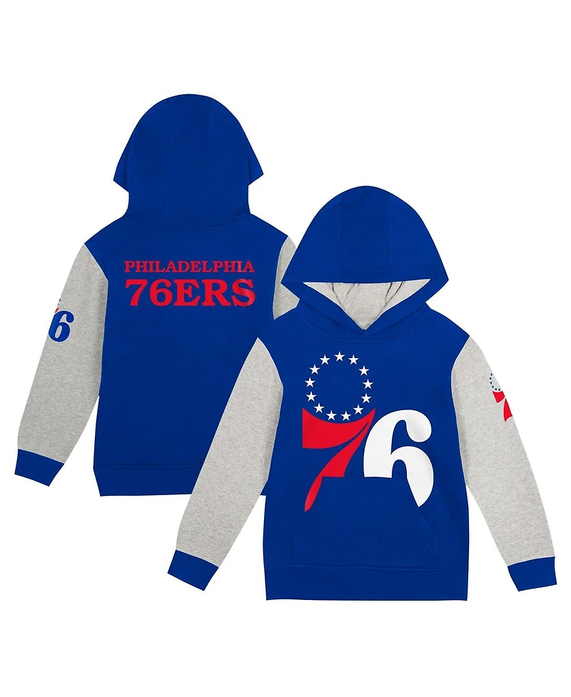 Outerstuff Toddler Royal Philadelphia 76ers Fair Catch Fleece Pullover Hoodie