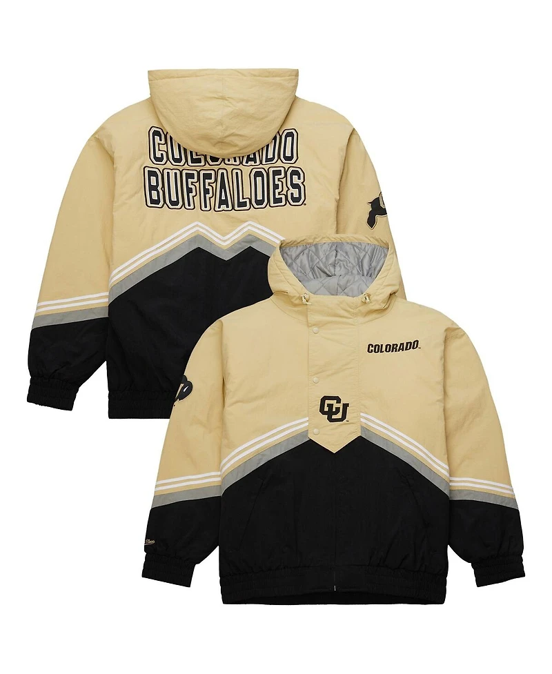 Mitchell & Ness Men's Gold/Black Colorado Buffaloes Throw It Back Retro Full-Zip Windbreaker Jacket
