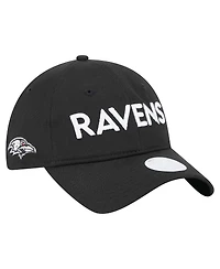New Era Women's Black Baltimore Ravens Cece 9TWENTY Adjustable Hat
