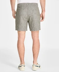 Sun + Stone Men's Chase Regular-Fit 6" Linen Blend Shorts, Exclusively at Macy's