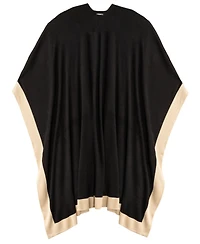 Lauren Ralph Tissue Lightweight Ruana with Border