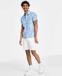 Sun + Stone Men's Clyde Floral Linen Blend Shirt, Exclusively at Macy's
