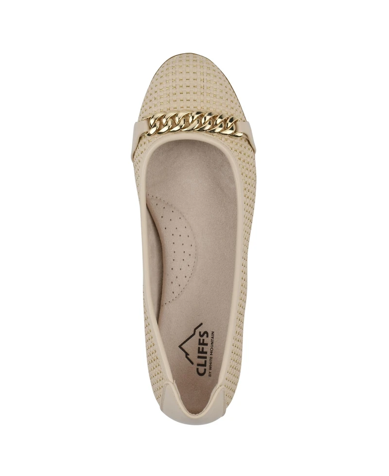 Cliffs by White Mountain Women's Charmed Round Toe Ballet Flats