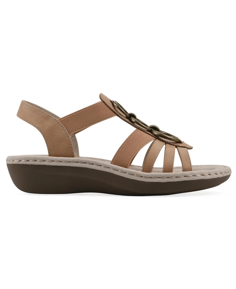 Cliffs by White Mountain Women's Caselyn Wedge Slip-On Sandals