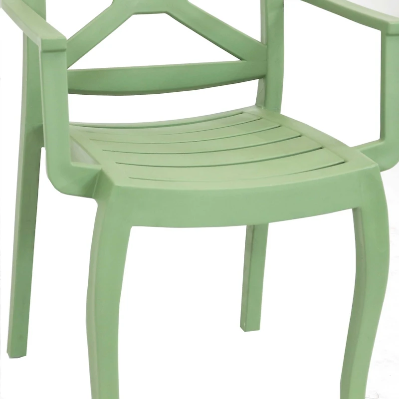 Polypropylene Stackable Tristana Outdoor Patio Arm Chair