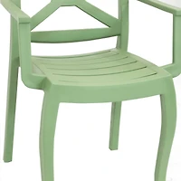 Polypropylene Stackable Tristana Outdoor Patio Arm Chair