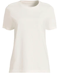 Lands' End Women's Relaxed Supima Cotton Crew Neck T-Shirt