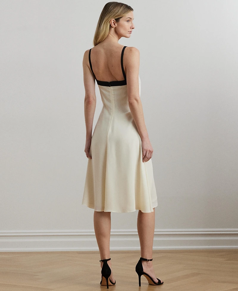 Lauren Ralph Women's Color-Blocked Georgette Sleeveless Dress