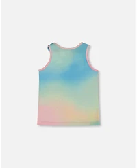 Deux par Deux Toddler Girls Tank Top With Knots Multicolored Tie Dye - Toddler|Child