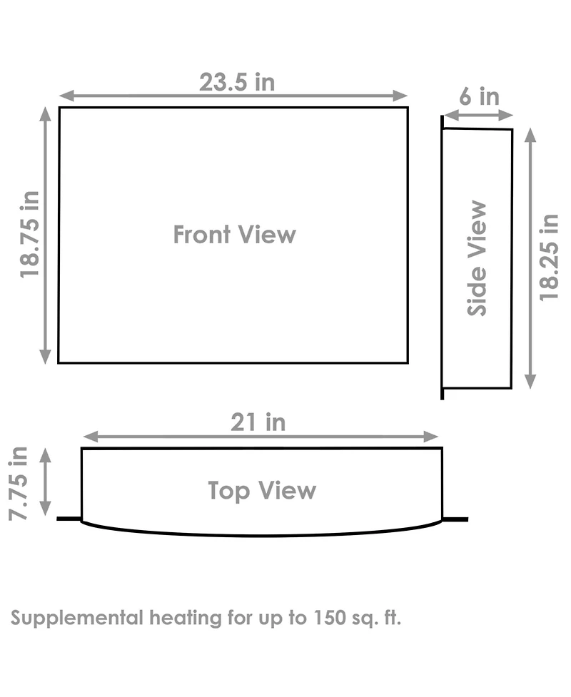 Cozy Warmth Indoor Electric Fireplace Insert - Modern Horizontal Recessed Mount