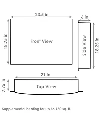 Cozy Warmth Indoor Electric Fireplace Insert - Modern Horizontal Recessed Mount