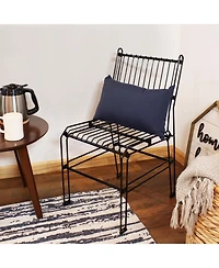 Indoor/Outdoor Furniture Steel Wire Dining Chair - Black