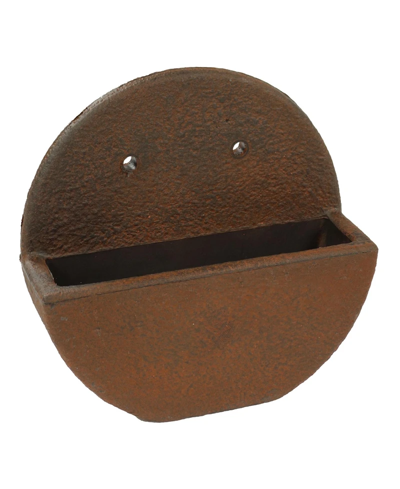 Indoor/Outdoor Round Polyresin Wall-Mounted Flower Pot Planter - 12"