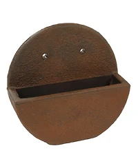 Indoor/Outdoor Round Polyresin Wall-Mounted Flower Pot Planter - 12"