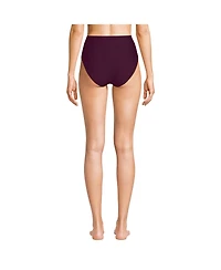 Lands' End Women's Chlorine Resistant Ottoman Rib High Waisted Bikini Bottoms