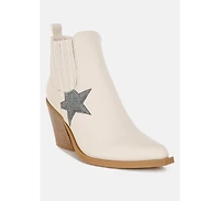 Melt Down Glitter Star Detail Chelsea Boots Women