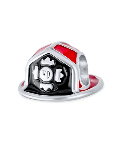 Bling Jewelry Firefighter Hat Charm Bead Sterling Silver European Bracelet