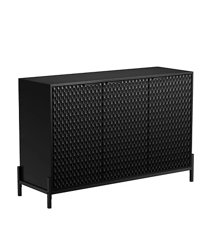 Modern Storage Cabinet with Adjustable Shelves, 49IN Accent 3 Doors, Decorative Cabinets for Living Room, Kitchen, Office