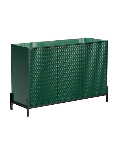 Modern Storage Cabinet with Adjustable Shelves, 49IN Accent 3 Doors, Decorative Cabinets for Living Room, Kitchen, Office