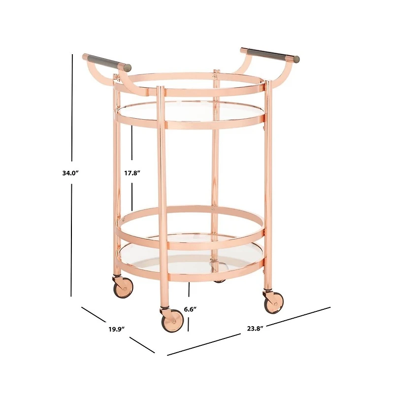 Sienna 2 Tier Round Bar Cart